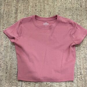 Hollister Rose Cropped Crew Tee